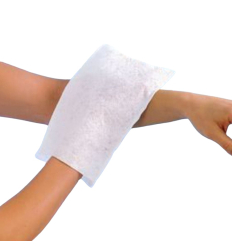 Gant de toilette jetable pré-savonné