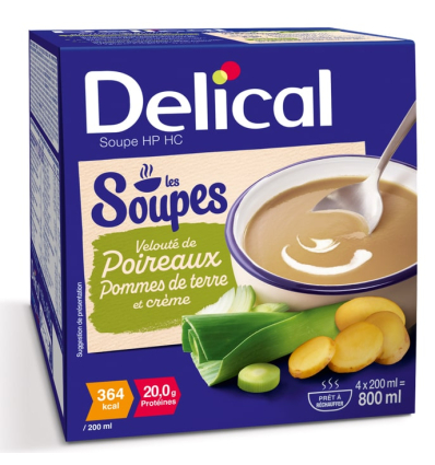 Delical soupe hyperprotéinée poireaux pommes de terres