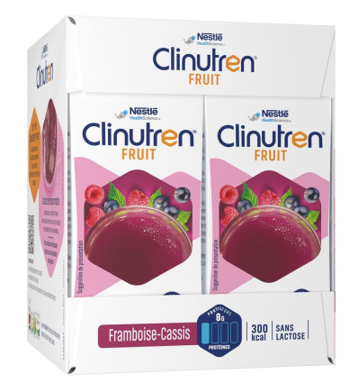 Jus de fruits hyperprotéiné Clinutren Fruit framboise cassis Nestlé