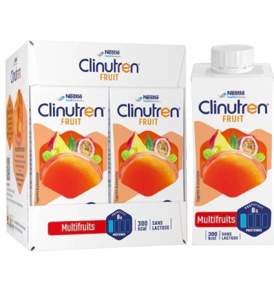 Jus de fruits hyperprotéiné Clinutren Fruit multifruits Nestlé