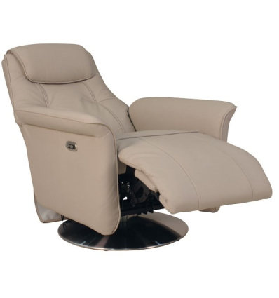 Fauteuil releveur pivotant 2 moteurs Myst cuir + TPU coloris macchiato