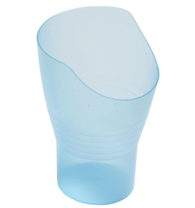 Verre à découpe nasale Ergo bleu