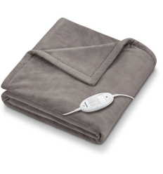 Couverture polaire chauffante Beurer taupe