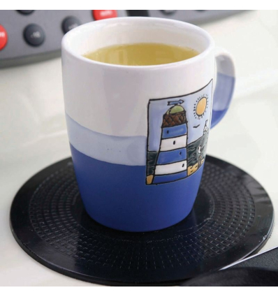 Set de table antidérapant rond Dycem noir