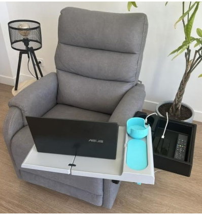 Tablette française multifonction ordinateur pour fauteuil releveur électrique