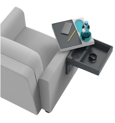 Tablette française multifonction pivotante pour fauteuil releveur électrique