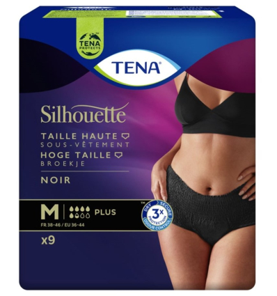 Culotte Tena Silhouette Plus absorbante noire taille M