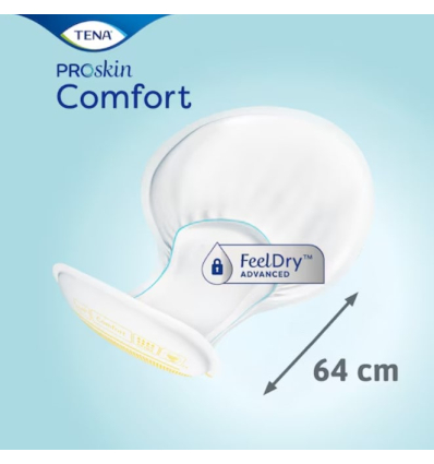Dimensions de la protection anatomique Tena Comfort Proskin Extra