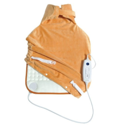 Coussin chauffant dos et nuque électrique Confort marron