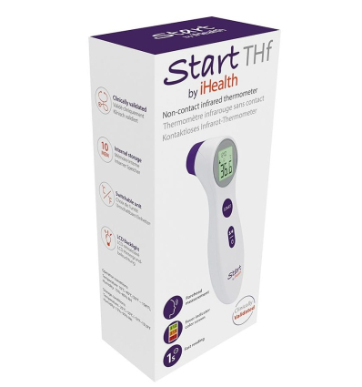 Thermomètre médical sans contact Start THF iHealth dans sa boîte