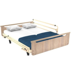 Lit médicalisé double Harmonie Euro 3000 HMS Vilgo panneaux bois maeva