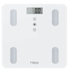 Pèse personne électronique impédancemètre James Haepi blanc