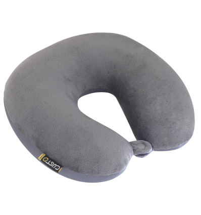 Cale nuque ergonomique en mousse à mémoire de forme gris