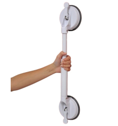 Barre d'appui télescopique à ventouses douche et baignoire Strong