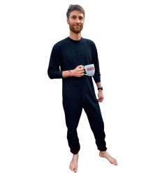 Grenouillère adulte mixte bleu marine EHPAD