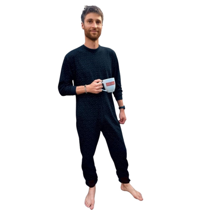 Grenouillère adulte mixte bleu marine EHPAD