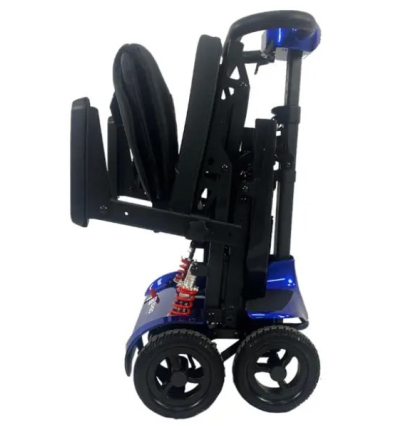 Scooter électrique 4 roues ultra léger Swifty bleu pliable