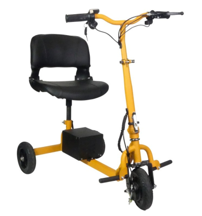 Trottinette électrique 3 roues handicapé avec siège ID Loisir orange