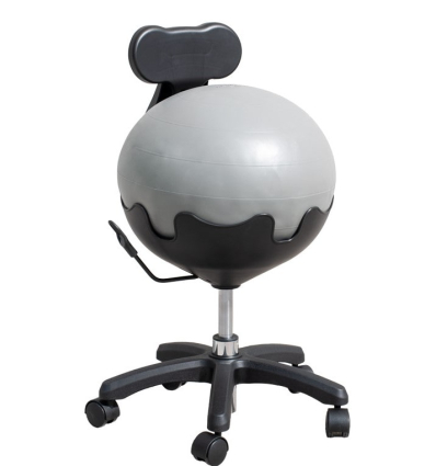 Chaise ballon ergonomique Mambo Max noire et grise