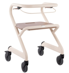 Déambulateur d'intérieur étroit 4 roues Saljol ivoire nacré