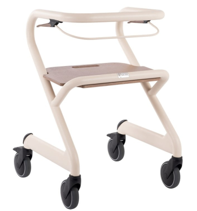 Déambulateur d'intérieur étroit 4 roues Saljol ivoire nacré