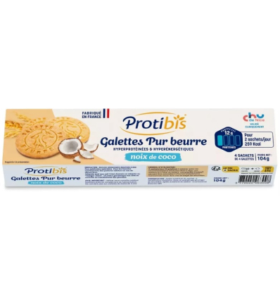 Galettes hyperprotéinées Protibis noix de coco