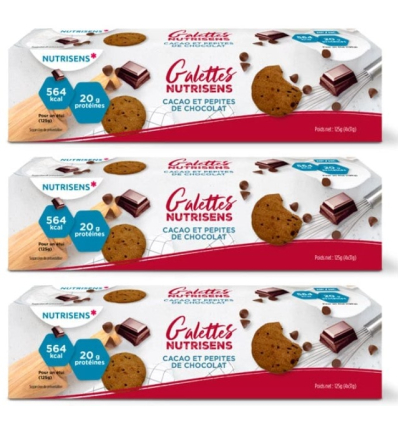 Galettes hyperprotéinées Nutrisens cacao et pépites de chocolat