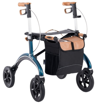 Déambulateur extérieur 4 roues Carbone Saljol bleu