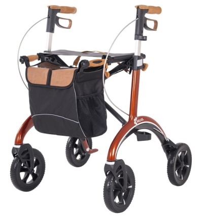 Déambulateur extérieur 4 roues Carbone Saljol rouge