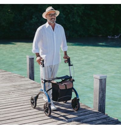 Déambulateur extérieur 4 roues Carbone Saljol