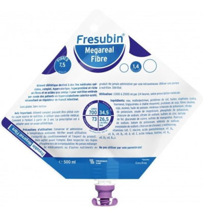 Poche d'alimentation entérale Fresubin Megareal Fibre