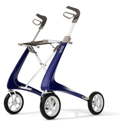 Déambulateur 4 roues léger Carbon Ultralight bleu mobio