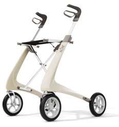 Déambulateur 4 roues léger Carbon Ultralight beige Mobio
