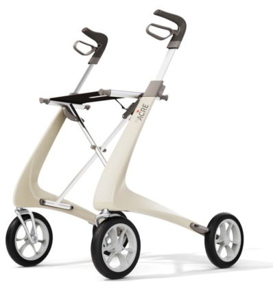 Déambulateur 4 roues léger Carbon Ultralight beige Mobio