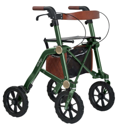 Déambulateur 4 roues tout terrain Trive All Terrain vert et marron