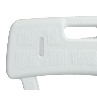 Dossier de la chaise percée avec accoudoirs Capri blanche