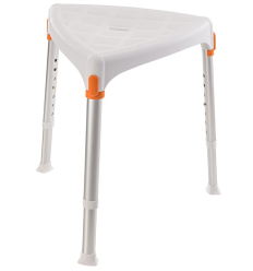 Tabouret de douche triangulaire Capri blanc