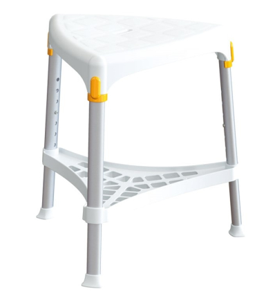 Tabouret de douche triangulaire Capri avec plateau
