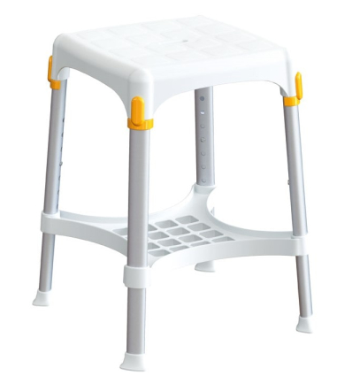 Tabouret de douche compact Capri avec plateau