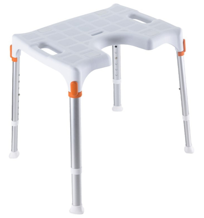 Tabouret de douche Capri Plus avec découpe anatomique réglable