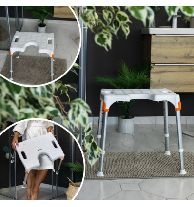 Tabouret de douche Capri Plus avec découpe anatomique