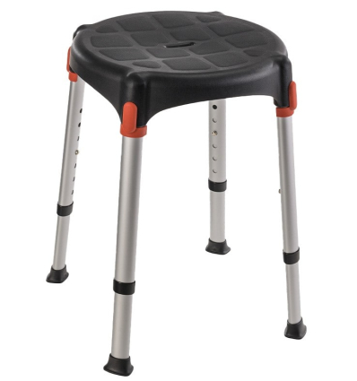 Tabouret de douche rond Capri noir