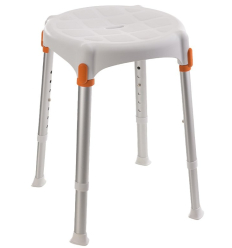 Tabouret de douche rond Capri blanc