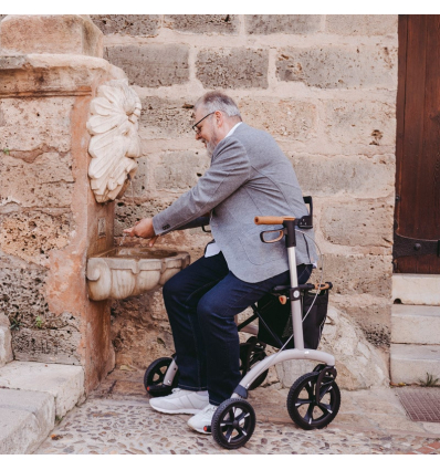 Déambulateur 4 roues tout-terrain Allround Saljol personne âgée