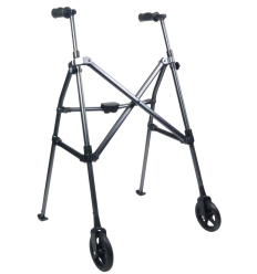 Déambulateur 2 roues pliable parapluie Neo Pop gris anthracite anodisé