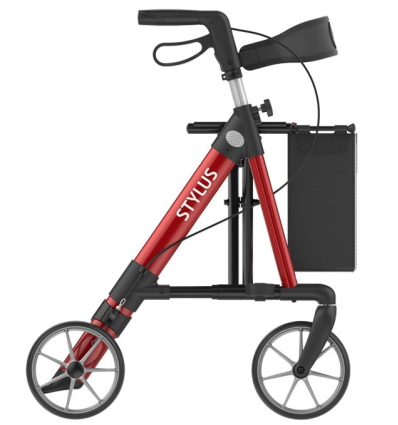 Déambulateur extérieur 4 roues Rehasense Stylus rouge
