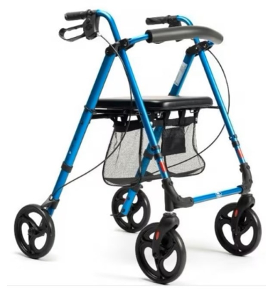 Déambulateur 4 roues léger et pliable Eco Plus Vermeiren bleu