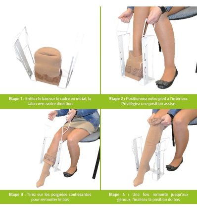 Enfile bas de contention Easy simple d'utilisation