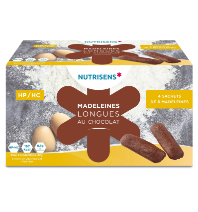 Madeleine hyperprotéinée Nutrisens chocolat