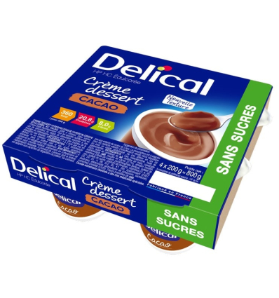 Crème dessert sans sucre Delical cacao